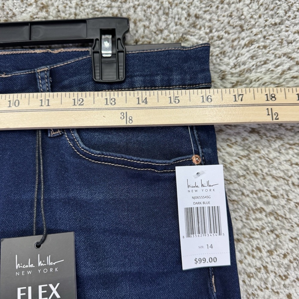 NEW Nicole Miller Soho High Rise Ankle Skinny jeans Women's Size 14 Flex Denim - Picture 3 of 14